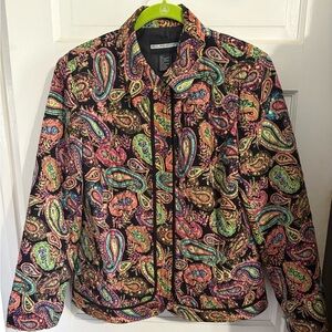 Requirements Multicolor Paisley Quilted Jacket Size Large